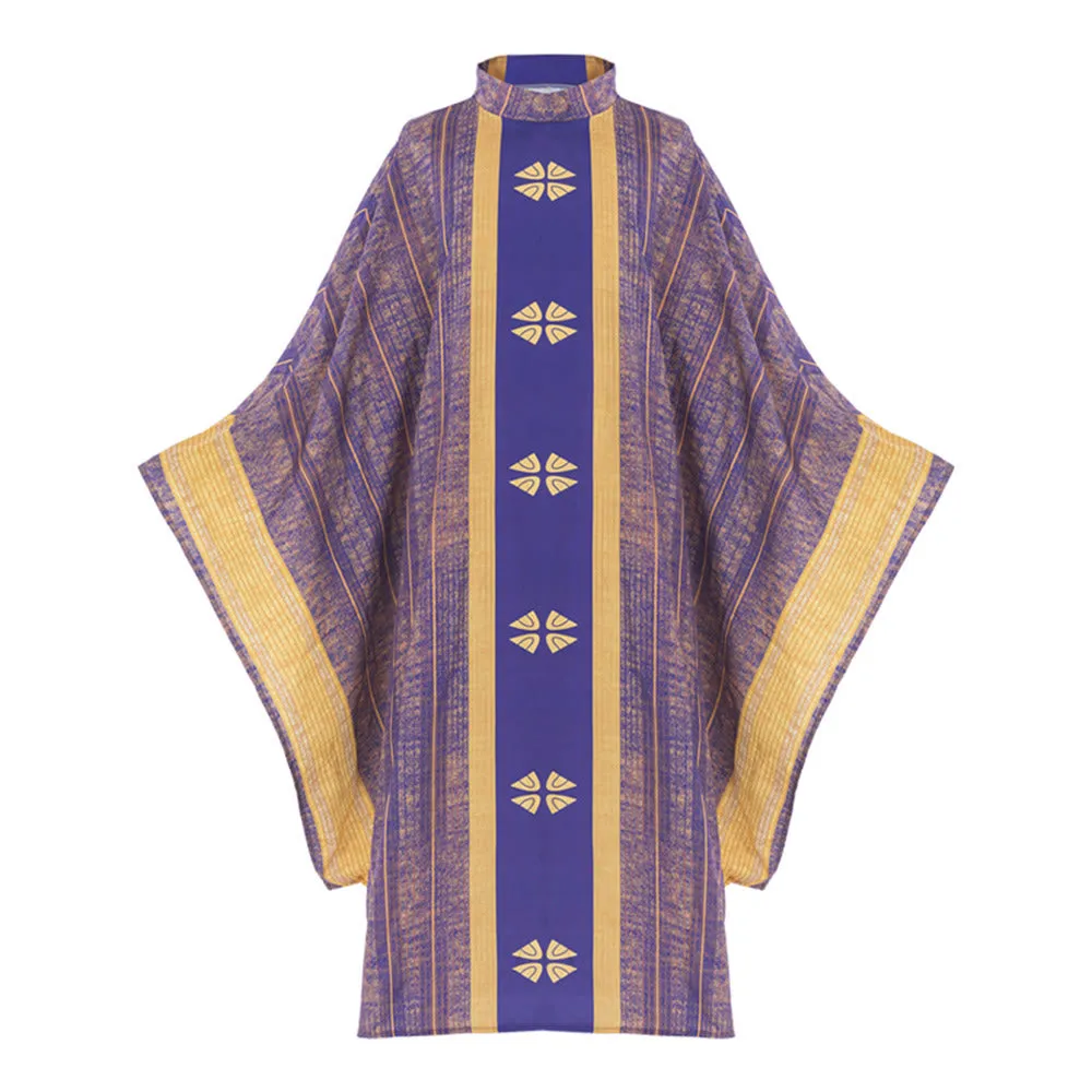Christianartworkshop Traditional Clergy Chasuble With Central Panel And Floral Motifs Chasuble sold by Christian Art Workshop product image thumbnail 2
