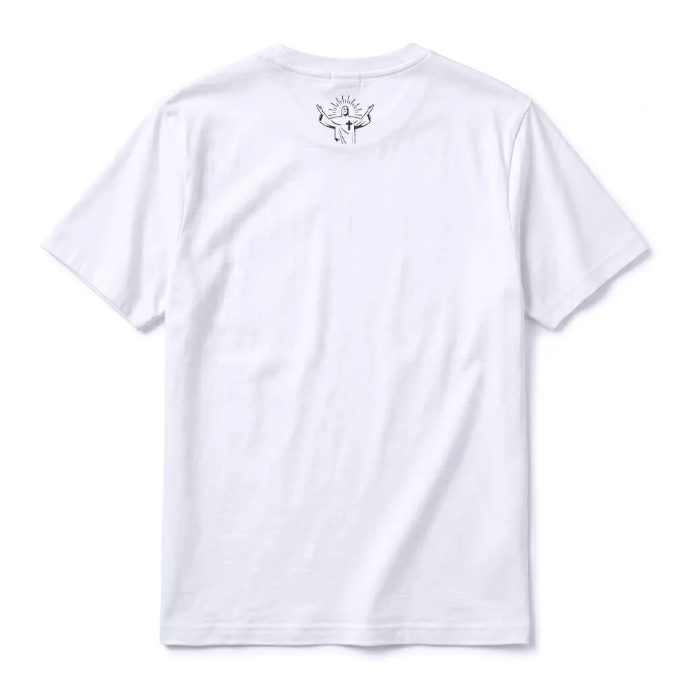 Christianartworkshop "There Was Jesus" Floral & Butterfly Premium Short Sleeve T-Shirt sold by Christian Art Workshop product image thumbnail 4