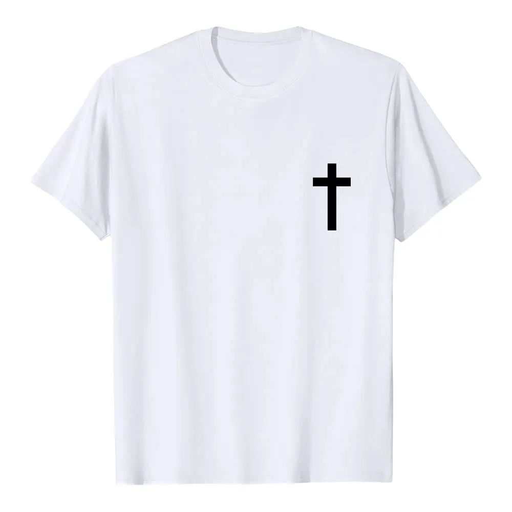Christianartworkshop Front Cross Back Vertical Distressed JESUS The Way The Truth The Life Premium Short Sleeve T-Shirt sold by Christian Art Workshop product image thumbnail 5
