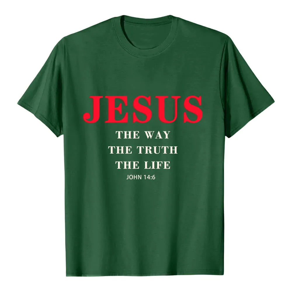 Christianartworkshop Large Bold Serif JESUS The Way The Truth The Life John 14:6 Print Premium Short Sleeve T-Shirt sold by Christian Art Workshop product image thumbnail 4