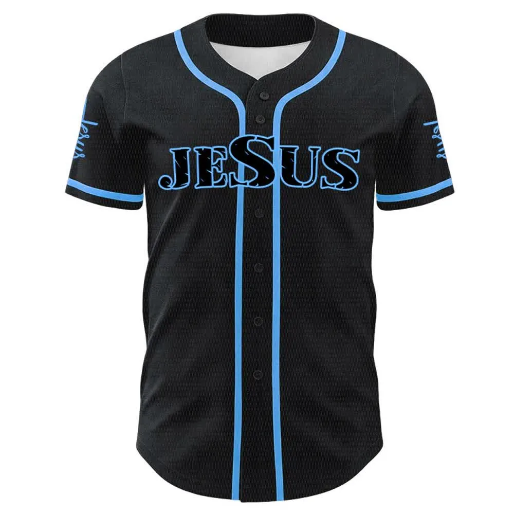 Christianartworkshop Jesus Spirit Rich Crown Of Thorns Portrait Unisex Baseball Jersey sold by Christian Art Workshop product image thumbnail 3