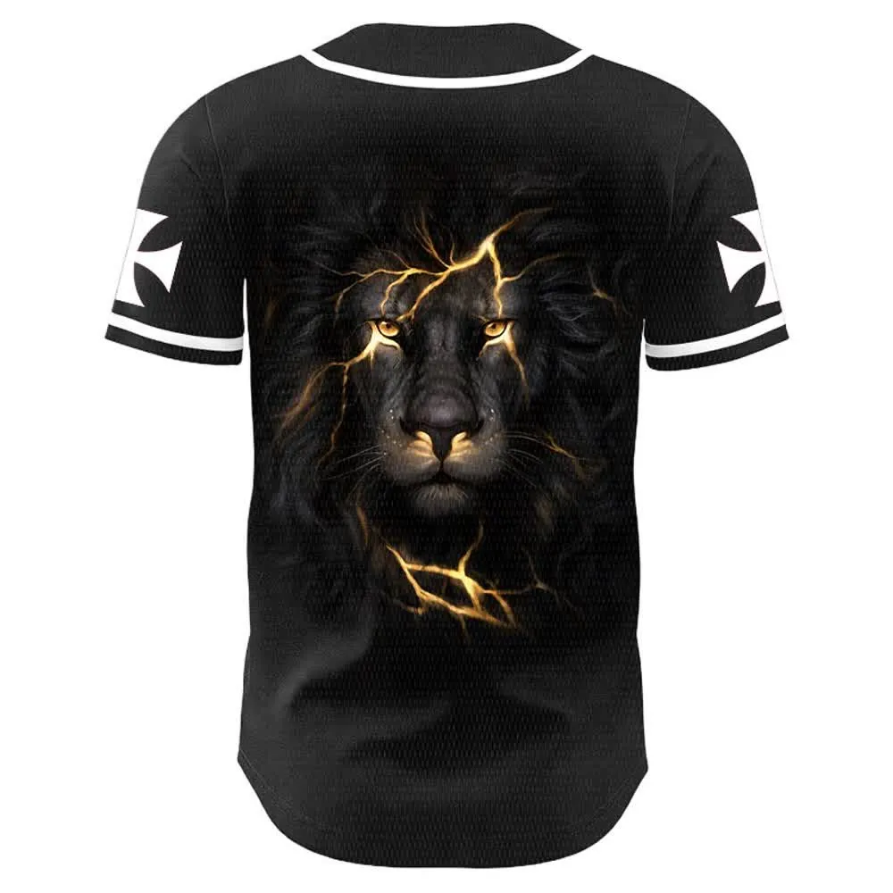 Christianartworkshop Jesus Highway To Heaven Lion Of Judah Unisex Baseball Jersey sold by Christian Art Workshop product image thumbnail 5