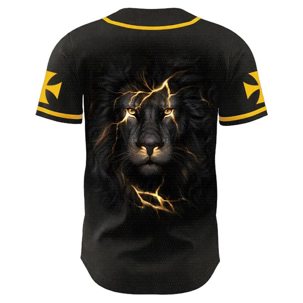 Christianartworkshop Jesus Highway To Heaven Lion Of Judah Unisex Baseball Jersey sold by Christian Art Workshop product image thumbnail 2