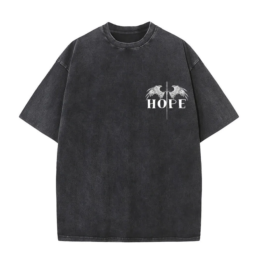Christianartworkshop Isaiah 54:17 Wings Of Hope Washed T-Shirt sold by Christian Art Workshop product image thumbnail 3