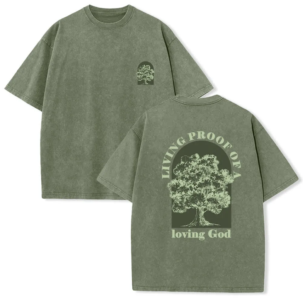 Christianartworkshop Living Proof Tree Oversized Washed T-Shirt sold by Christian Art Workshop
