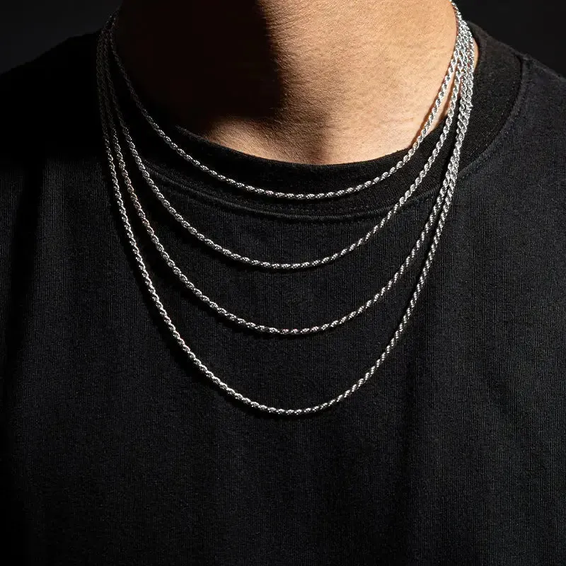 3mm S925 Rope Chain sold by DVVX product image thumbnail 2