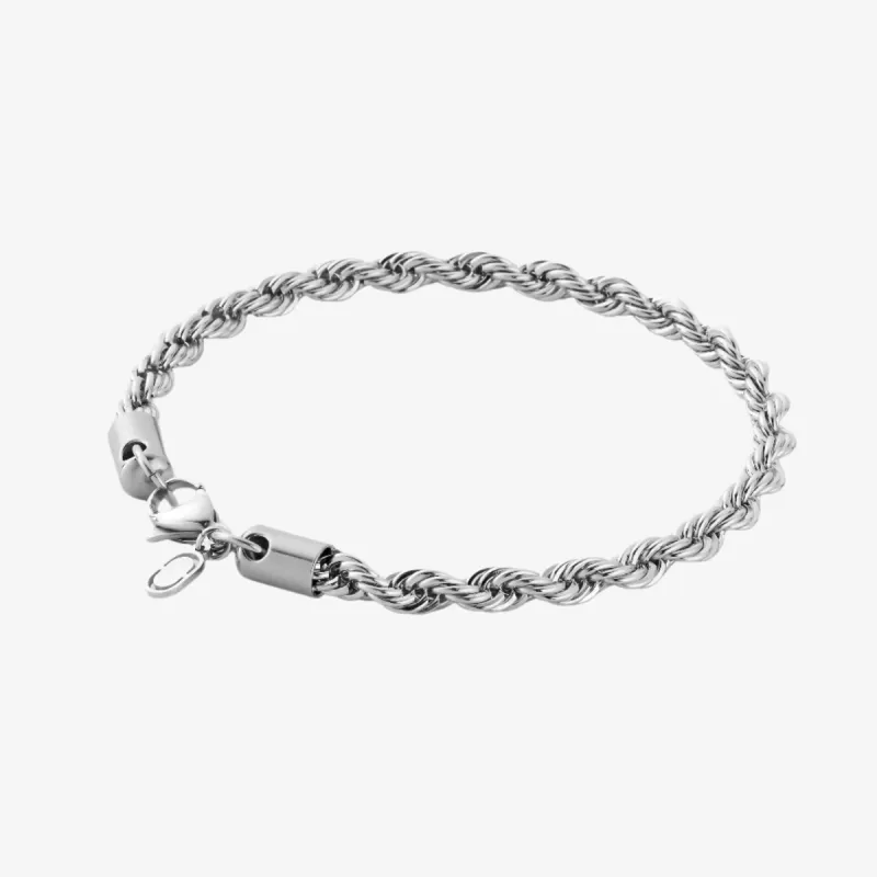 5mm Silver Rope Bracelet sold by DVVX