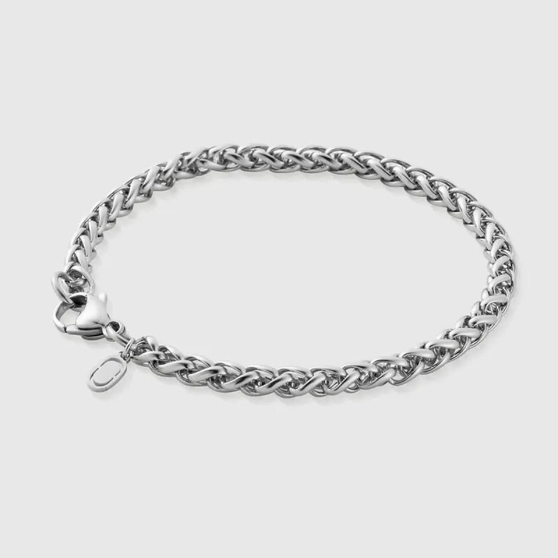 Wheat Bracelet (Silver) 5mm sold by DVVX