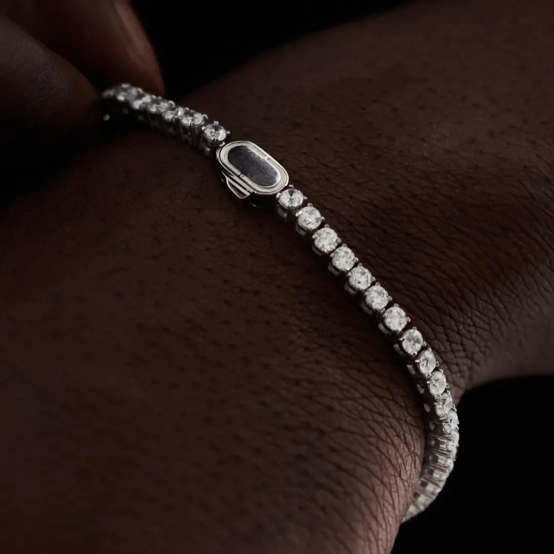 Tennis Bracelet (Silver) 3mm sold by DVVX product image thumbnail 5