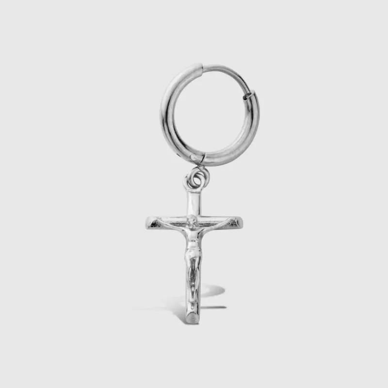 Crucifix Earring (Silver) sold by DVVX