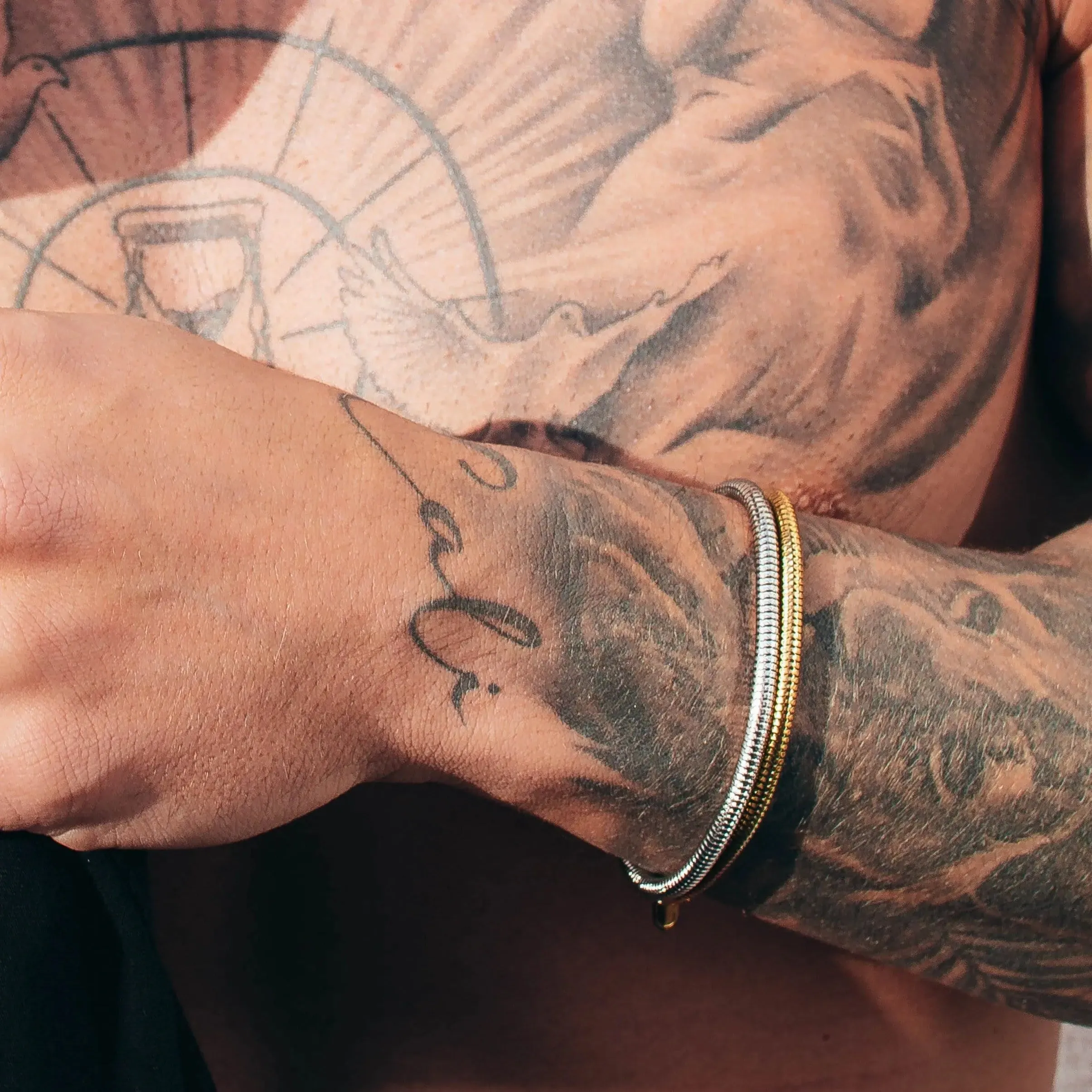 Snake Bracelet (Gold) 4mm sold by DVVX product image thumbnail 2