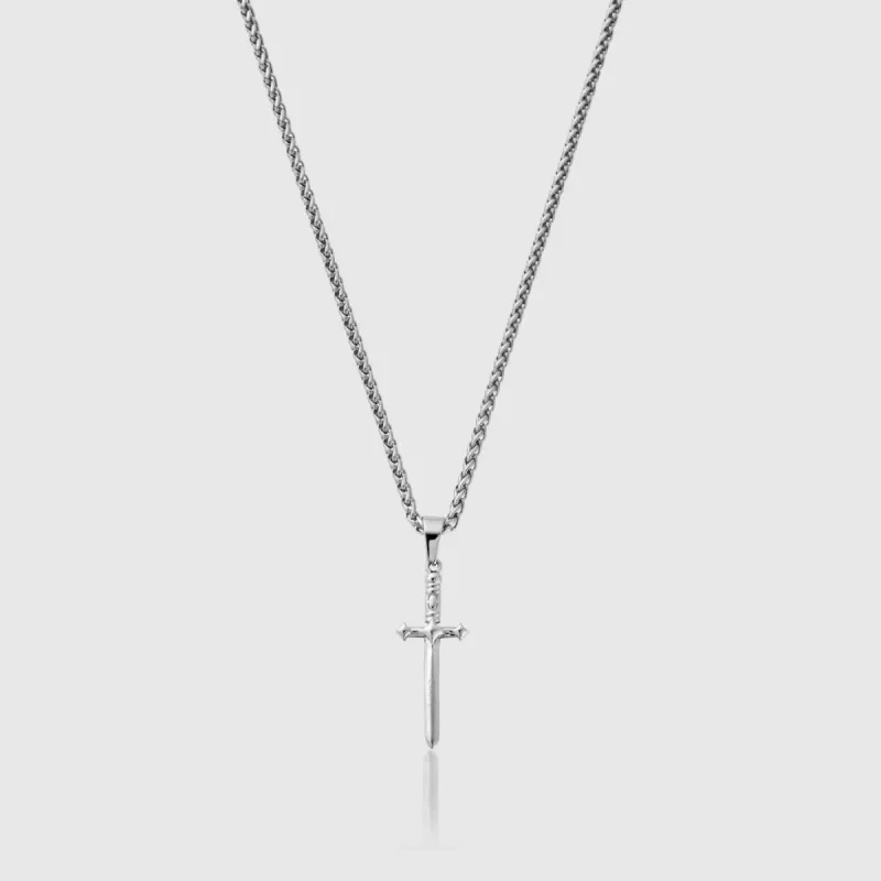 Men's Silver Dagger Pendant Necklace sold by DVVX