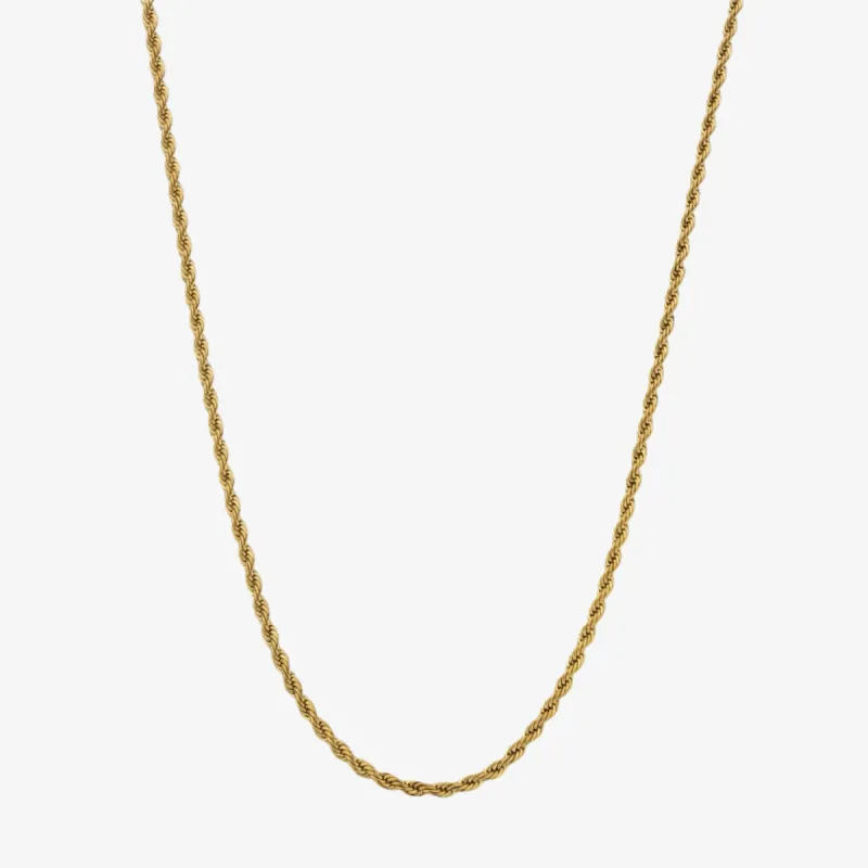 3mm Gold Rope Chain sold by DVVX
