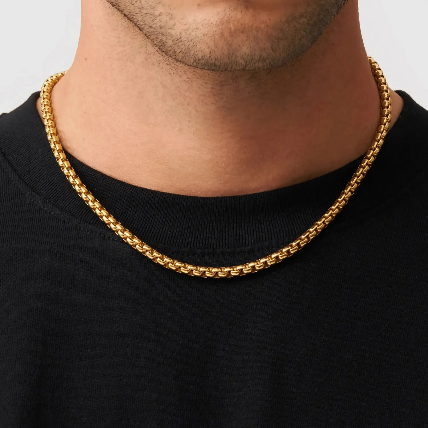 Round Box Chain (Gold) 5mm sold by DVVX product image thumbnail 2