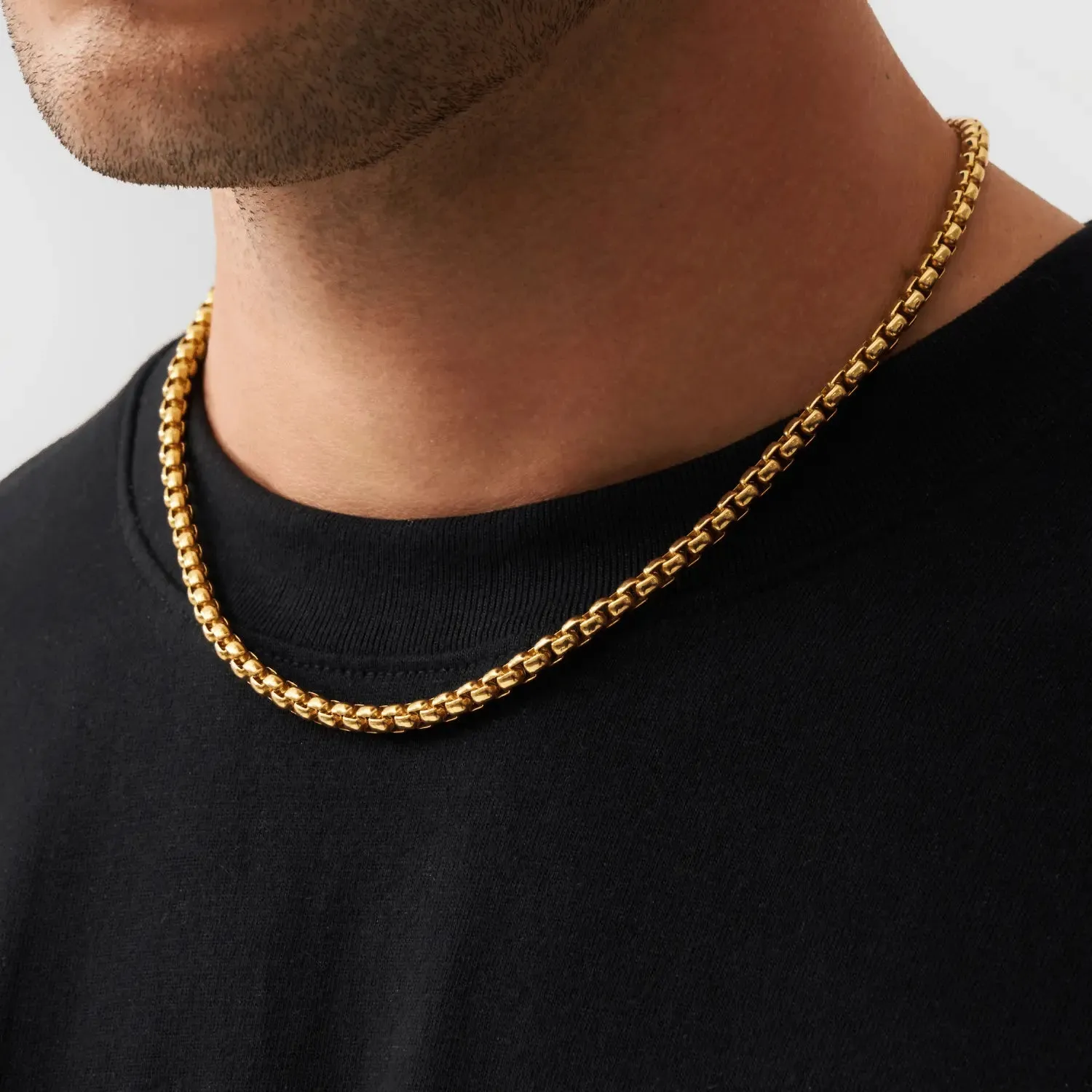 Round Box Chain (Gold) 5mm sold by DVVX product image thumbnail 3