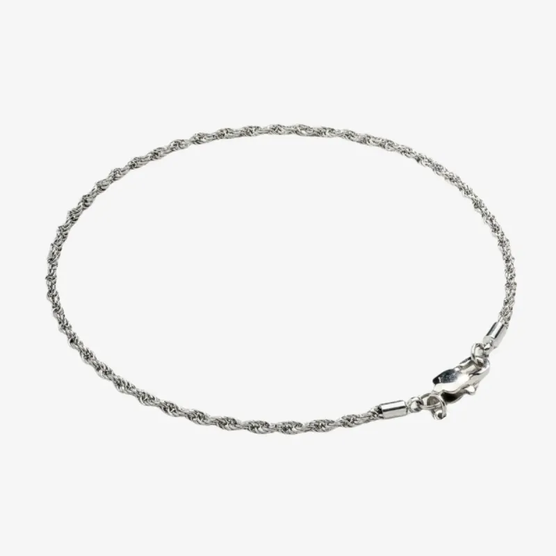 2mm Silver Rope Bracelet sold by DVVX
