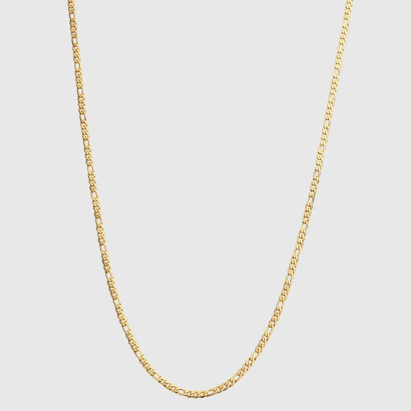 Gold Figaro Chains (3mm) Gold 22" sold by DVVX
