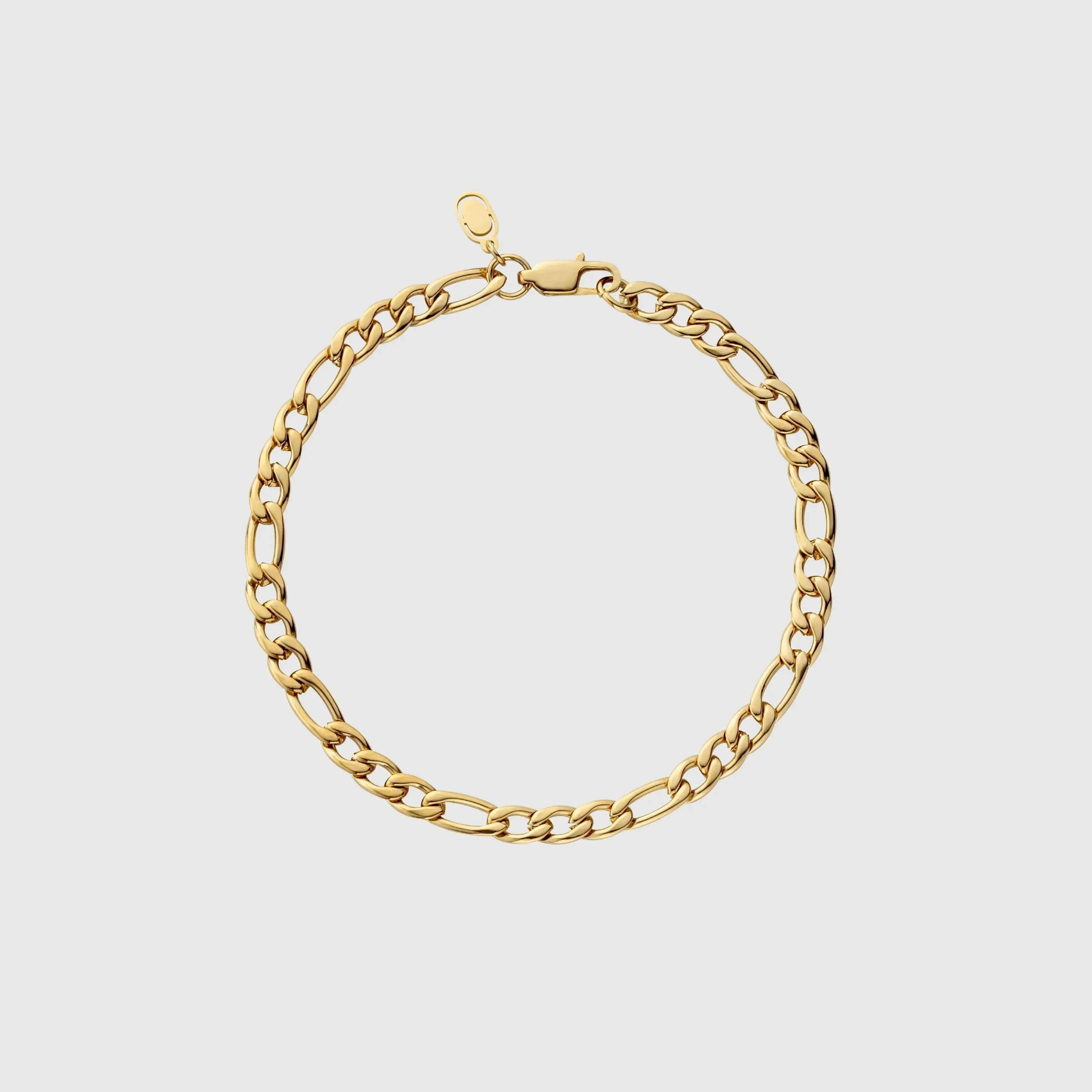 Gold Figaro Bracelet (5mm) Gold 8.5" sold by DVVX product image thumbnail 2