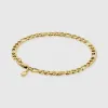 Gold Figaro Bracelet (5mm) Gold 8.5" sold by DVVX