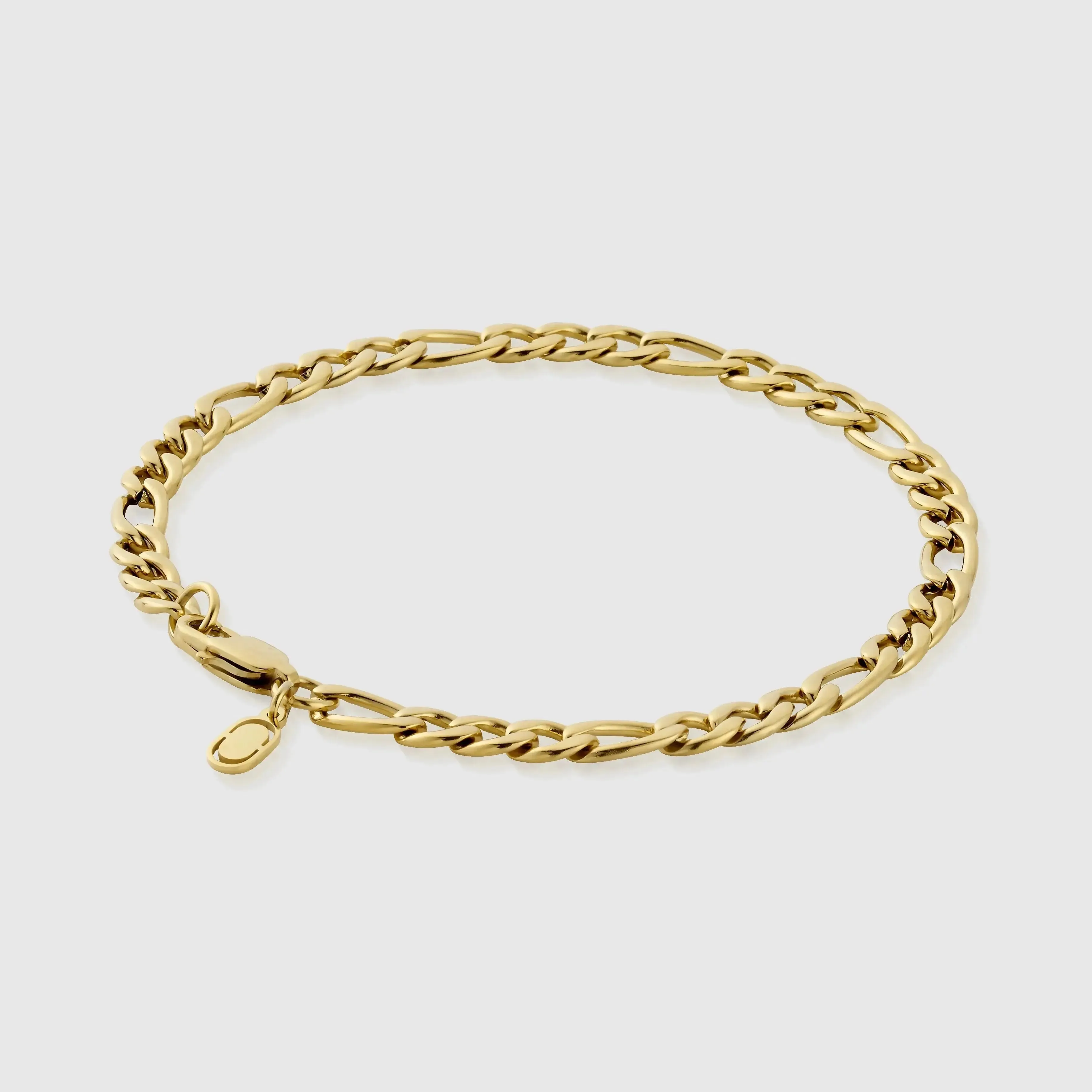 Gold Figaro Bracelet (5mm) Gold 8.5" sold by DVVX