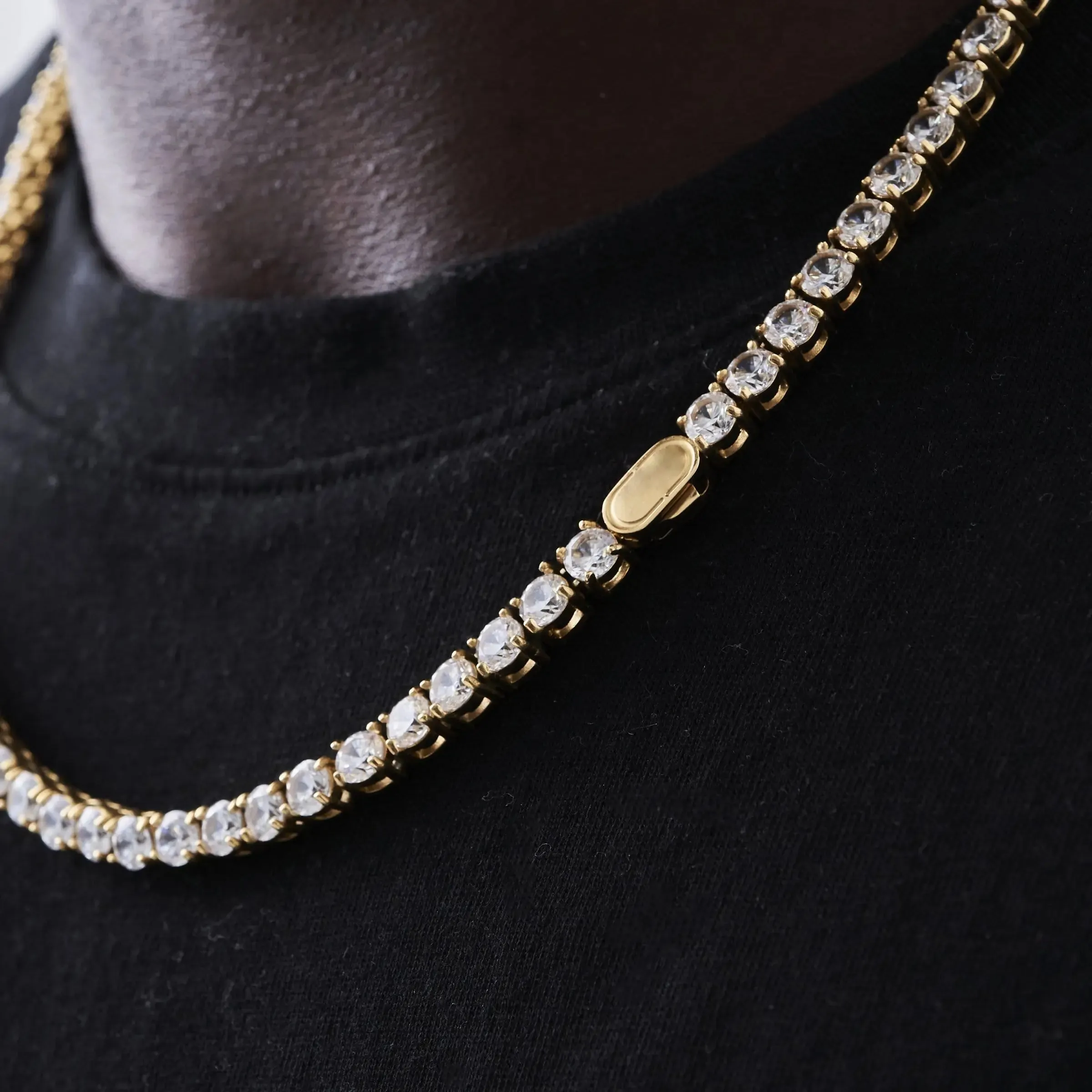 Tennis Chain (Gold) 5mm Gold 22" sold by DVVX product image thumbnail 4