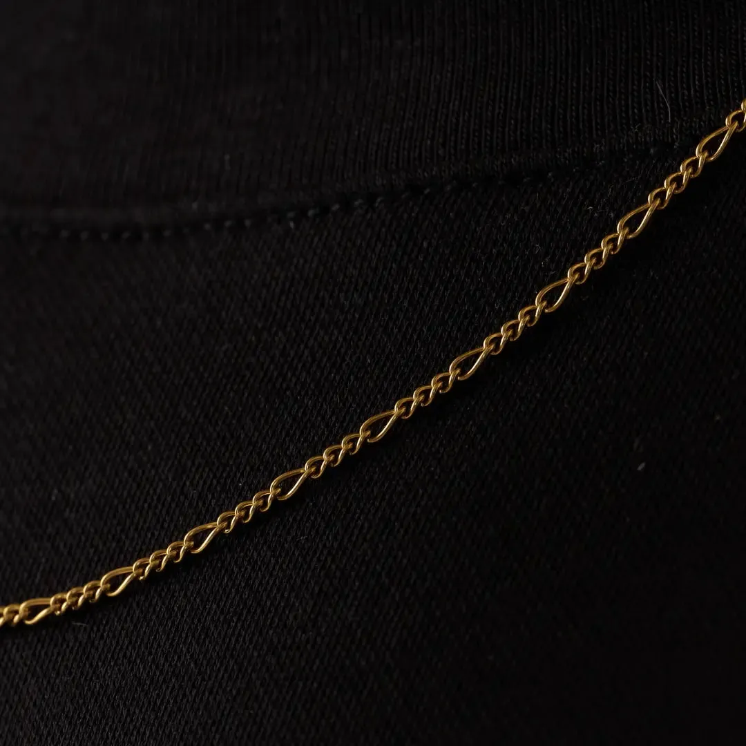 Round Figaro (Gold) 2mm Gold 20" sold by DVVX product image thumbnail 4