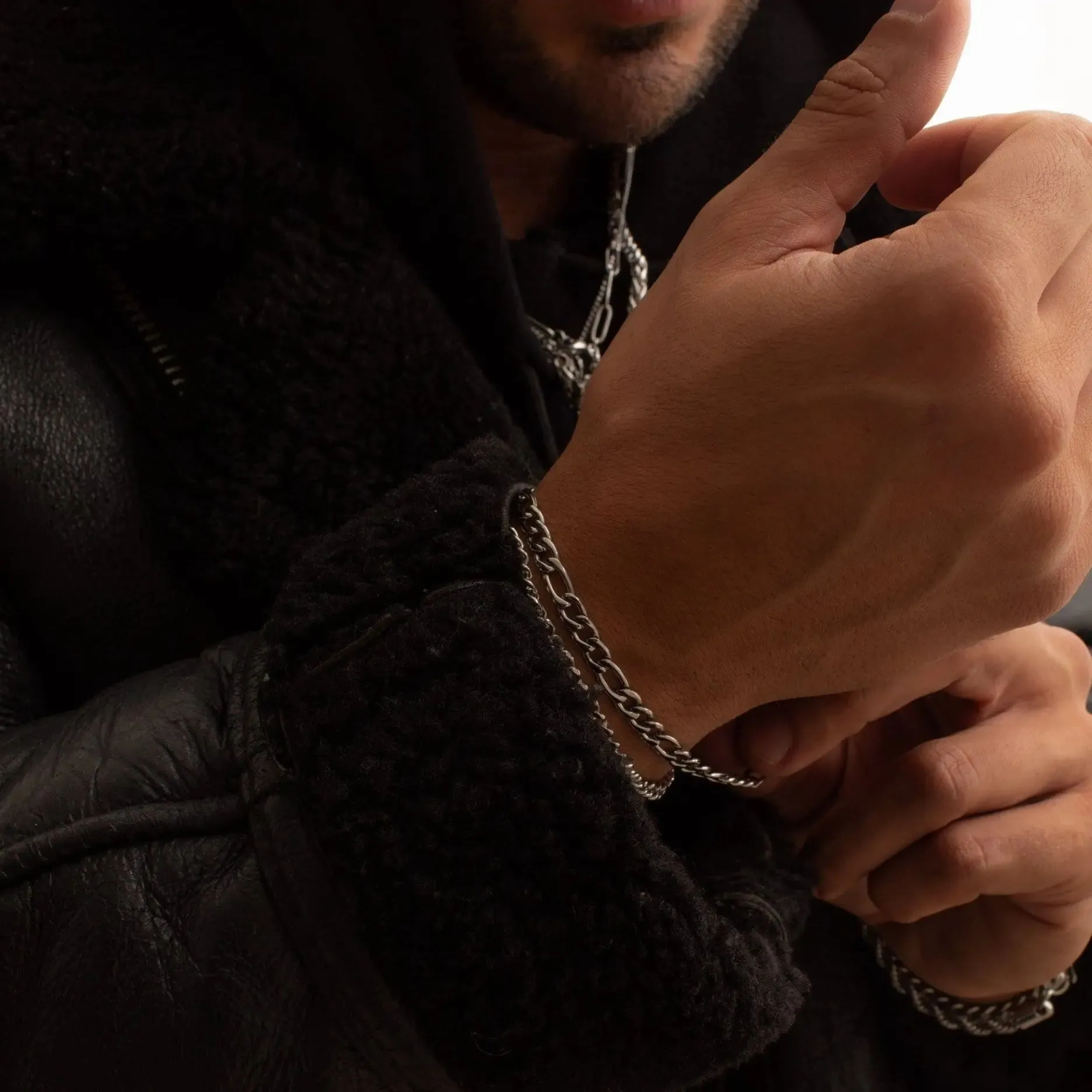 Figaro Bracelet (Silver) 5mm Silver 8.5" sold by DVVX product image thumbnail 2