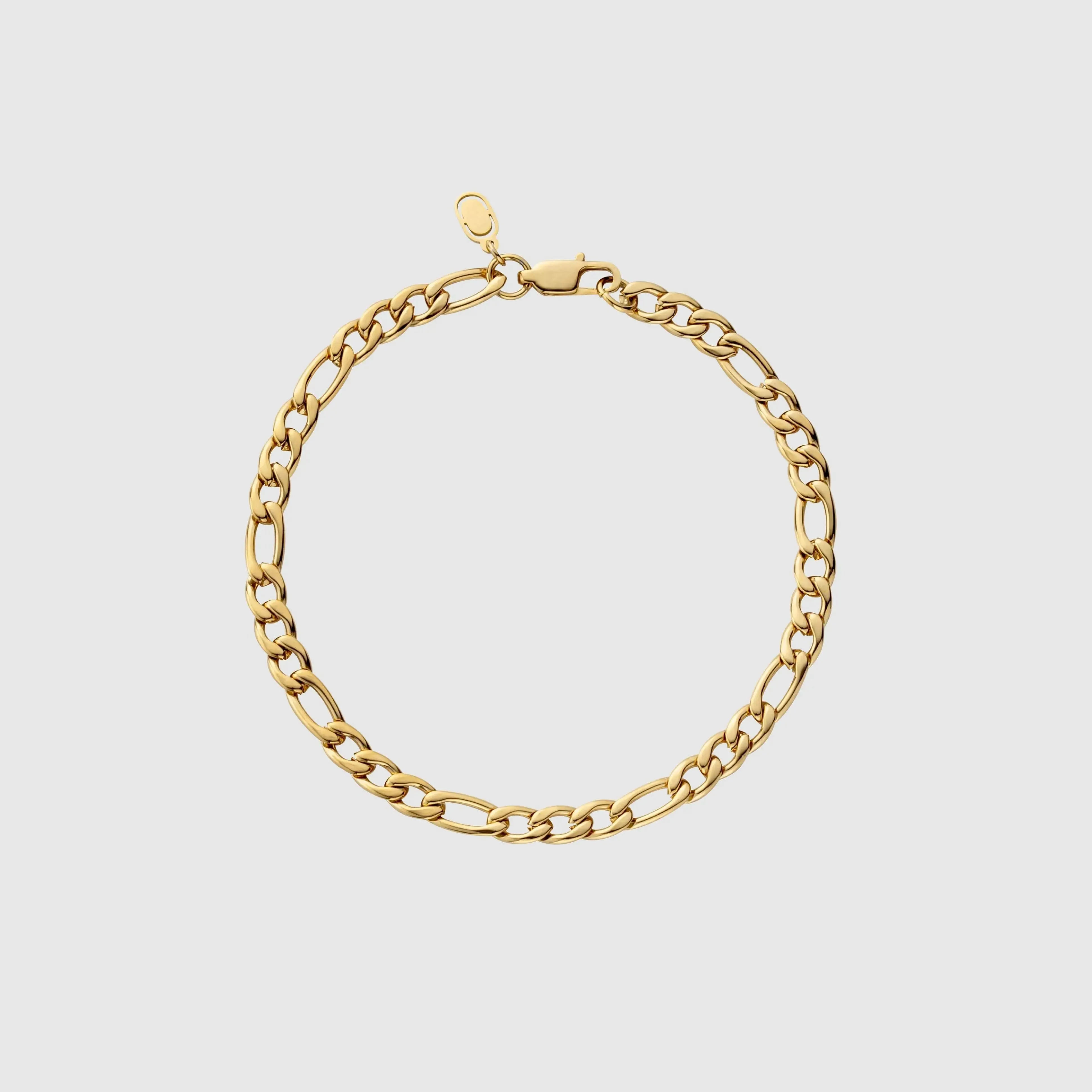 Figaro Bracelet (Gold) 5mm Gold 7.5" sold by DVVX product image thumbnail 2