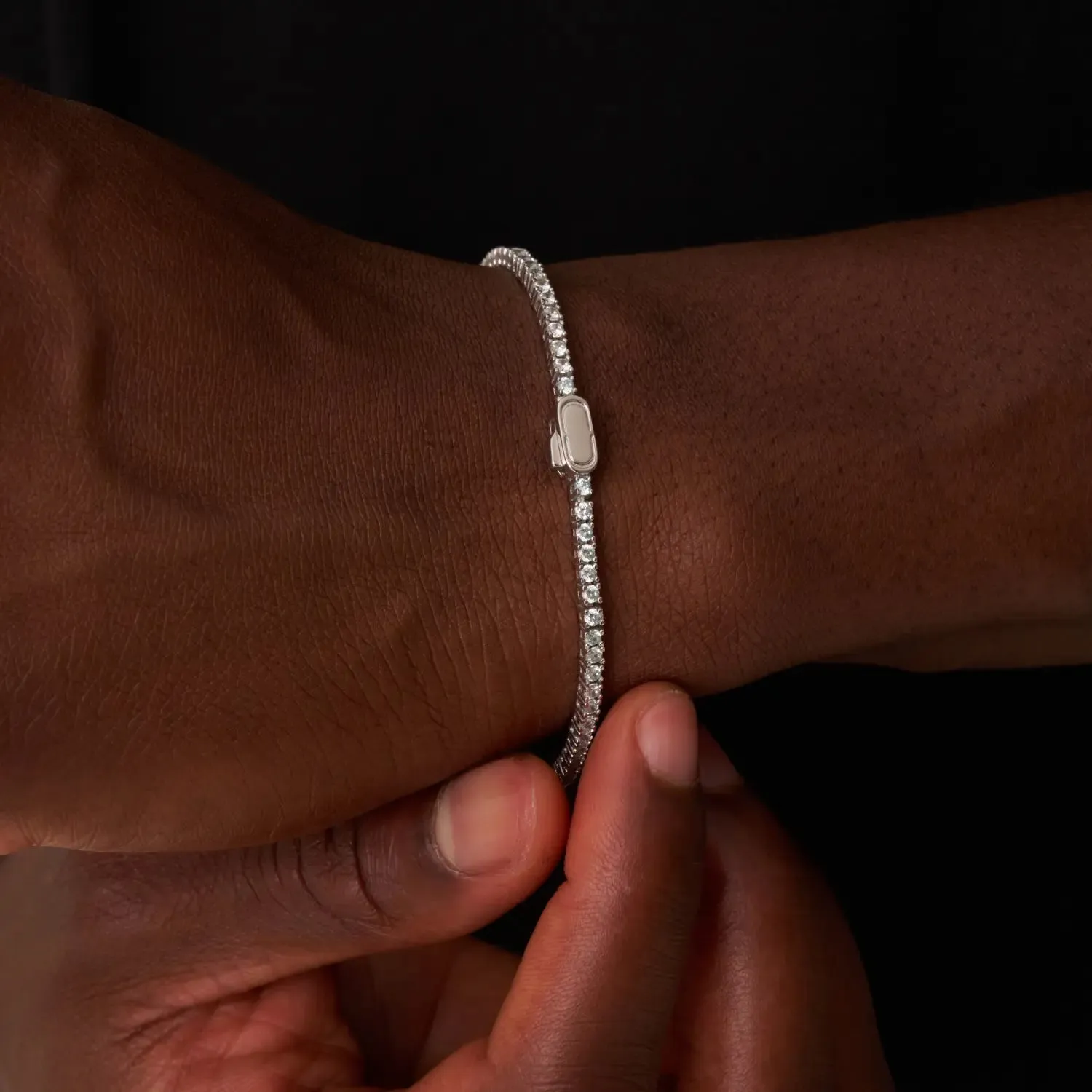 Tennis Bracelet (Silver) 2mm Silver 8.5" sold by DVVX product image thumbnail 4