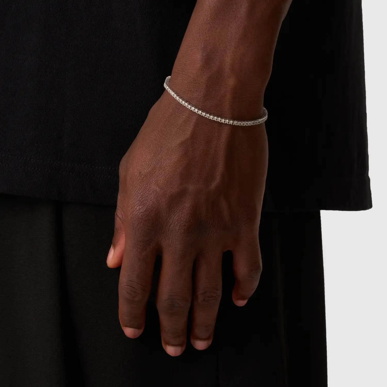 Tennis Bracelet (Silver) 2mm Silver 8.5" sold by DVVX product image thumbnail 2