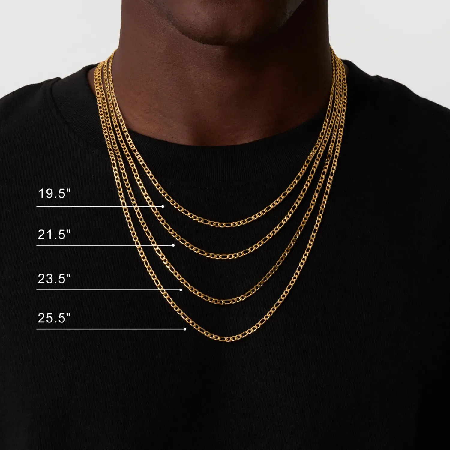 Figaro (Gold) 3mm Gold 24" sold by DVVX product image thumbnail 5