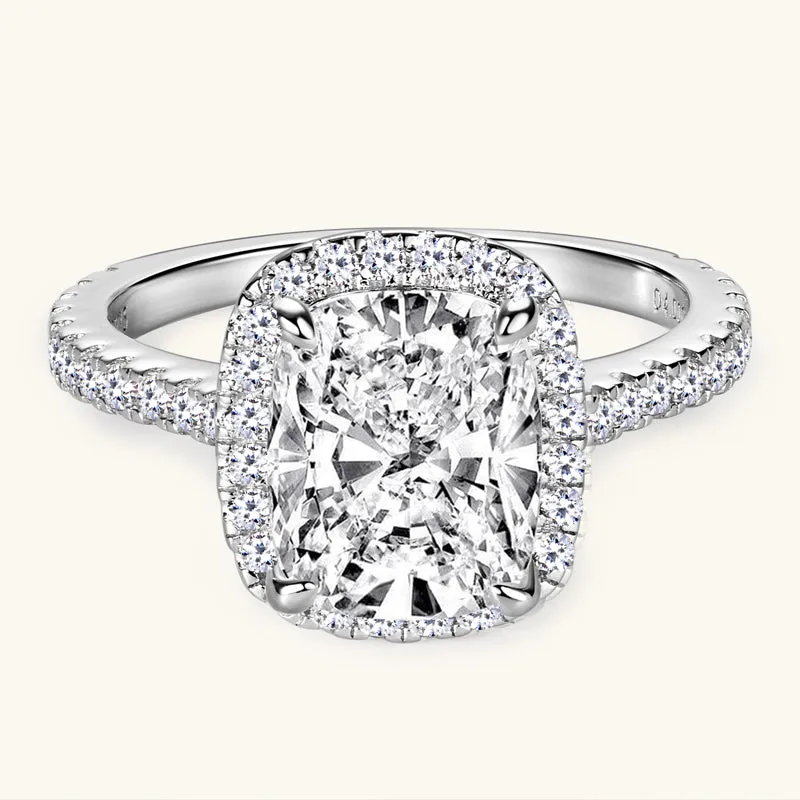 Passionate Love Premium Moissanite Halo Engagement Ring 4CT sold by Jescojes