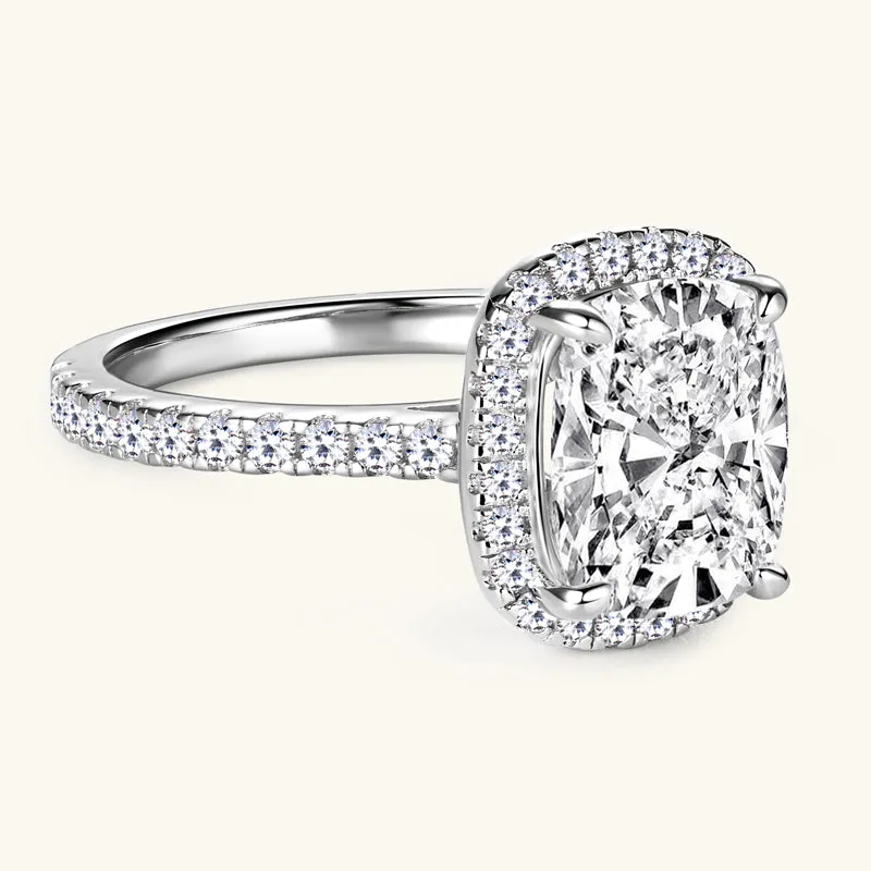 Passionate Love Premium Moissanite Halo Engagement Ring 4CT sold by Jescojes product image thumbnail 4