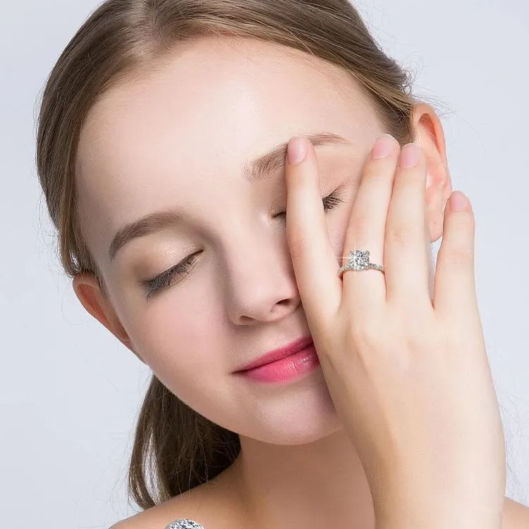 Eternity Premium Moissanite Pavé Engagement Ring 2CT sold by Jescojes product image thumbnail 2