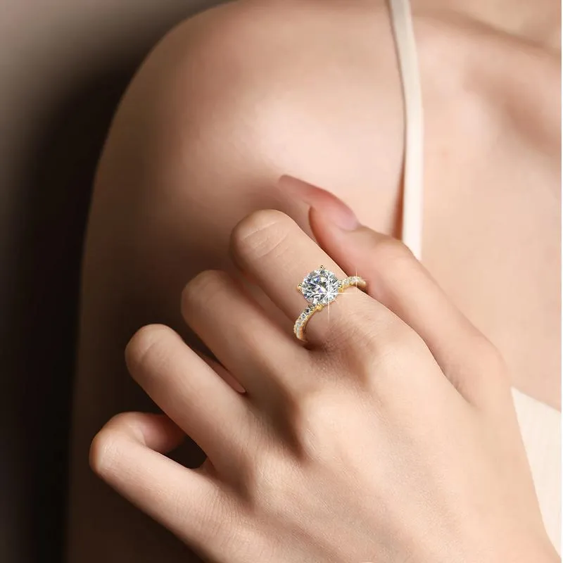 Eternity Premium Moissanite Pavé Engagement Ring 2CT sold by Jescojes product image thumbnail 3