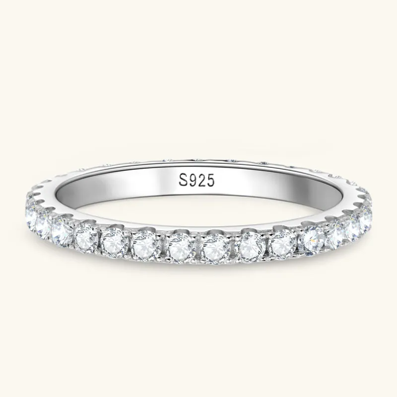 Charming Premium Moissanite Pavé Wedding Ring sold by Jescojes