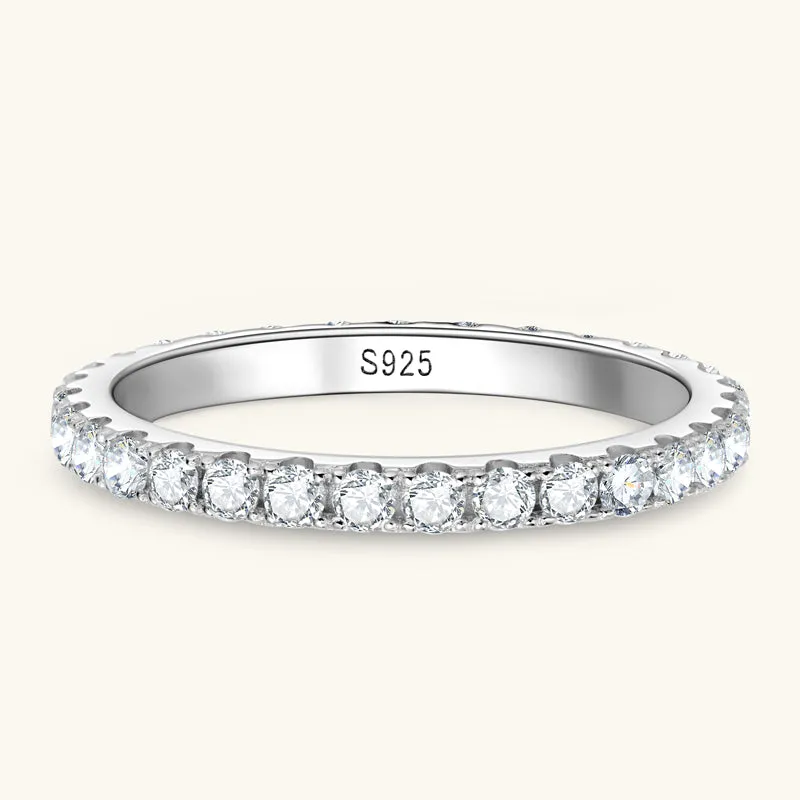 Charming Premium Moissanite Pavé Wedding Ring sold by Jescojes