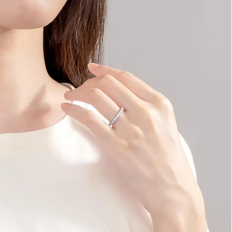 Charming Premium Moissanite Pavé Wedding Ring sold by Jescojes product image thumbnail 3