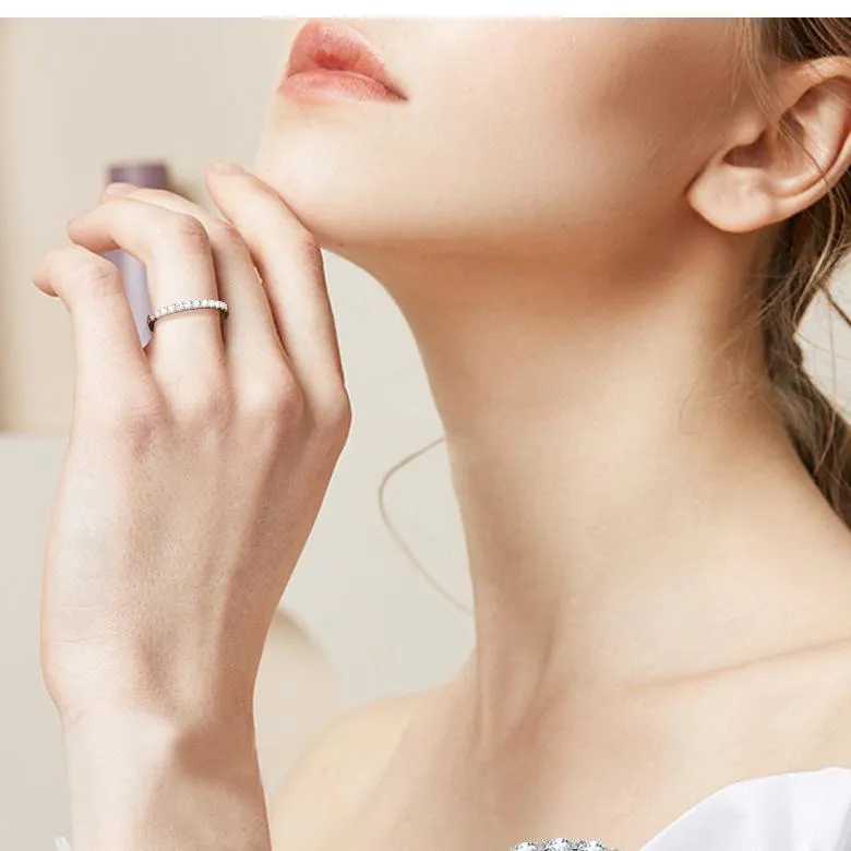 Charming Premium Moissanite Pavé Wedding Ring sold by Jescojes product image thumbnail 2