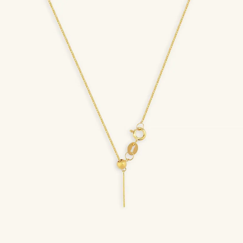Chic Slim Bar Gold Pendant Necklace 18K sold by Jescojes