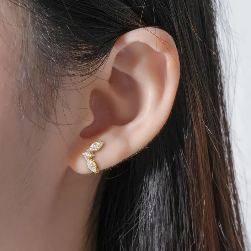 Chic Butterfly Premium Moissanite Stud Earrings sold by Jescojes product image thumbnail 2