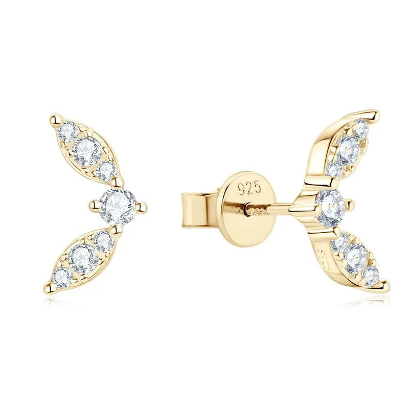Chic Butterfly Premium Moissanite Stud Earrings sold by Jescojes
