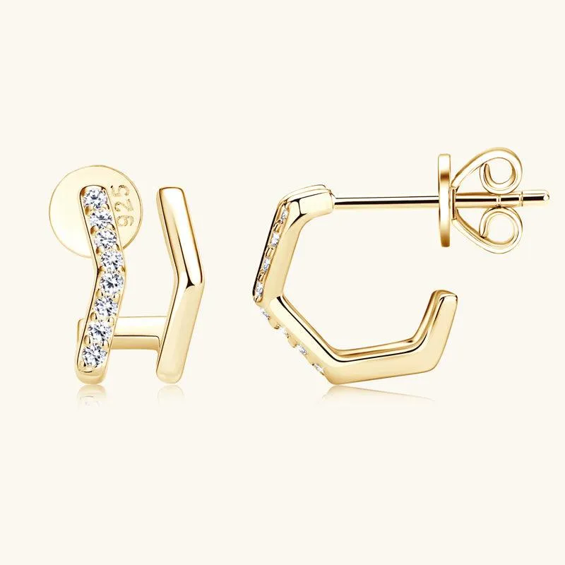 Fashion Note Premium Moissanite Stud Earrings sold by Jescojes product image thumbnail 4