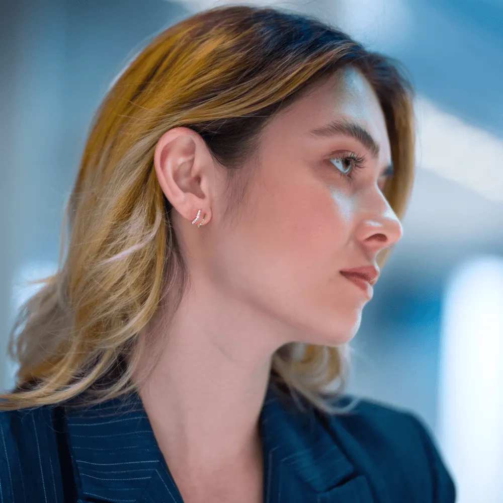 Fashion Note Premium Moissanite Stud Earrings sold by Jescojes product image thumbnail 3