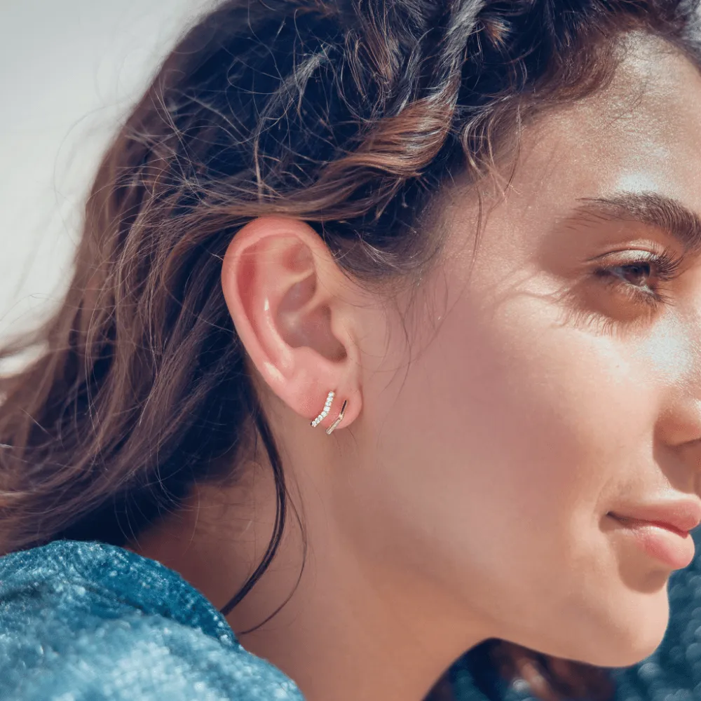 Fashion Note Premium Moissanite Stud Earrings sold by Jescojes product image thumbnail 2