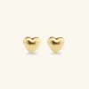 Shining Gold Heart Stud Earrings sold by Jescojes