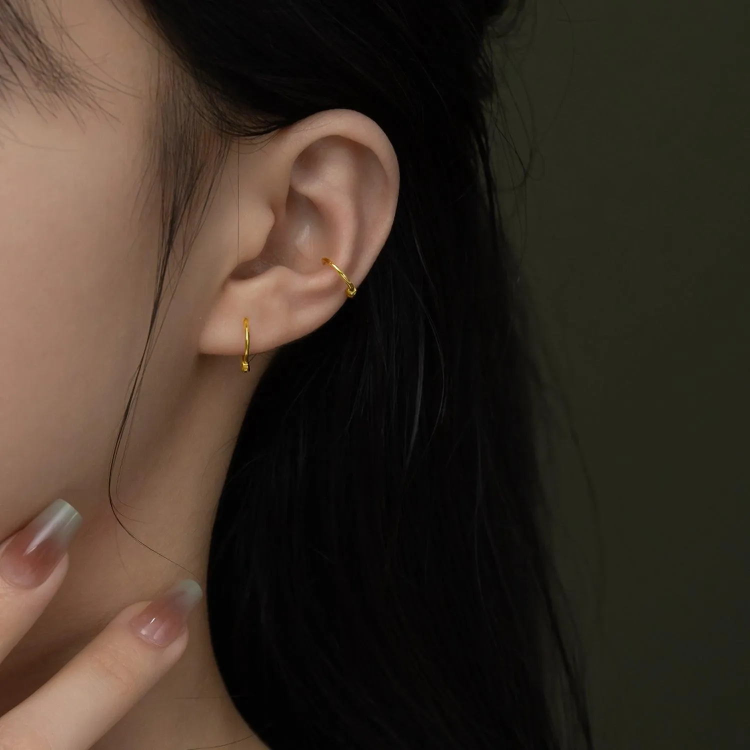 Easy Huggie Hoop Earrings sold by Jescojes product image thumbnail 2