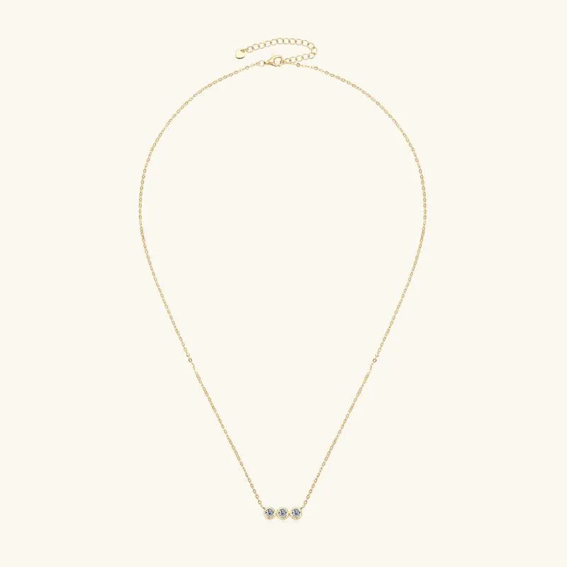 Triple Blessings Premium Moissanite Pendant Necklace sold by Jescojes product image thumbnail 4