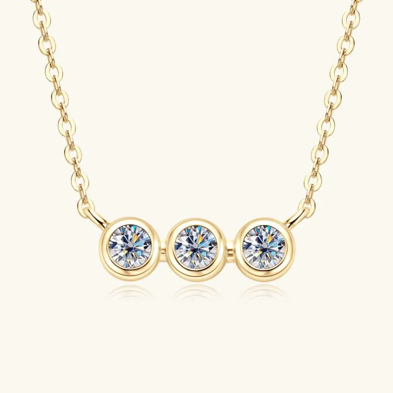 Triple Blessings Premium Moissanite Pendant Necklace sold by Jescojes