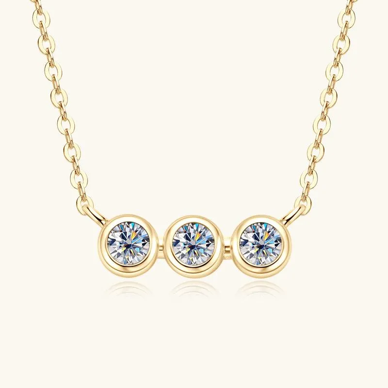 Triple Blessings Premium Moissanite Pendant Necklace sold by Jescojes